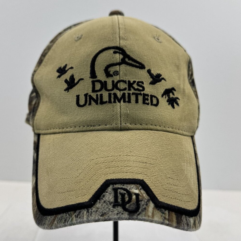 Ducks Unlimited Camouflage Hat Adjustable Strap Embroidered Logo DU Leader OS